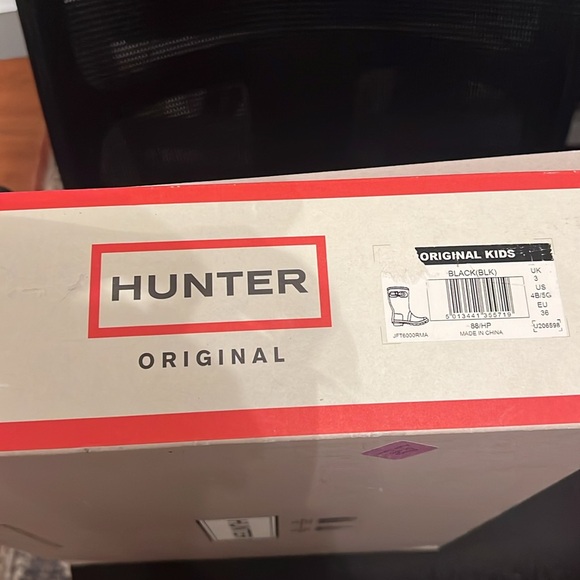 Hunter original black rain boots kids women’s 5- see sizing - Picture 8 of 9